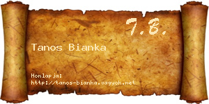 Tanos Bianka névjegykártya