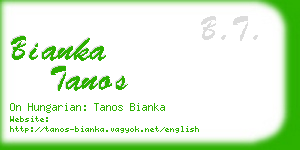 bianka tanos business card